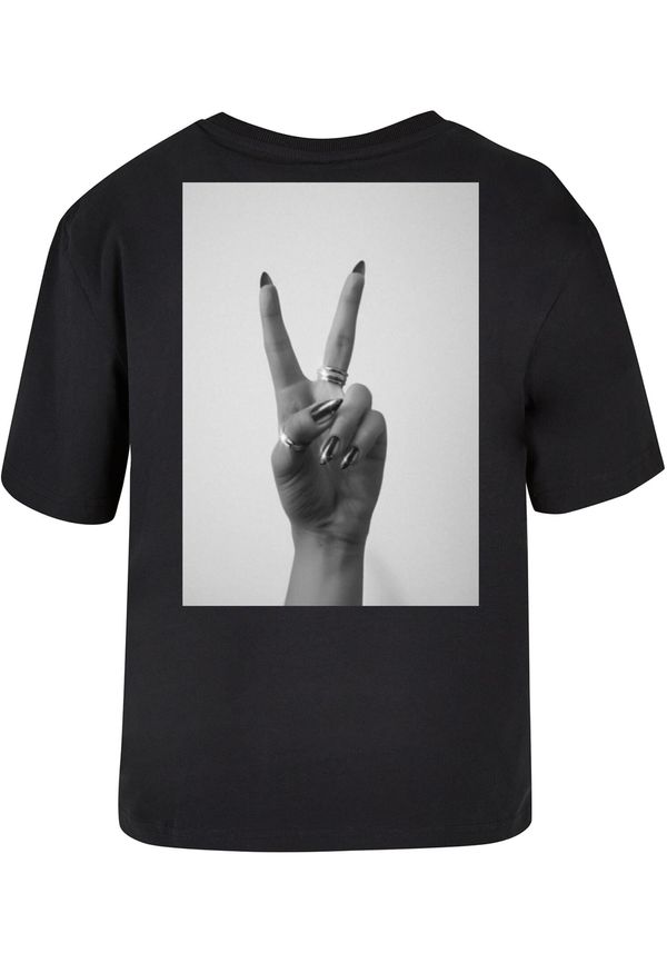 Mister Tee Women's T-shirt Peace Hand black