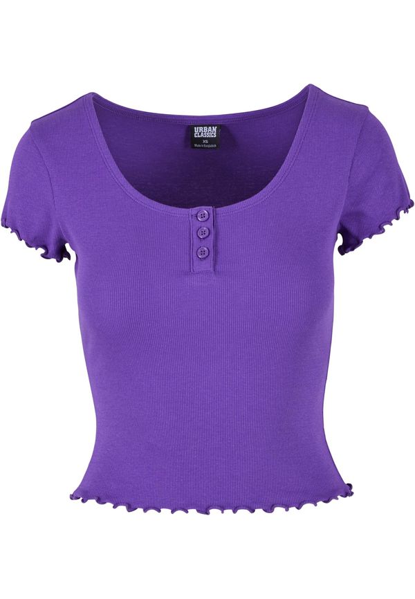 Urban Classics Women's T-shirt Rib Babylock purple
