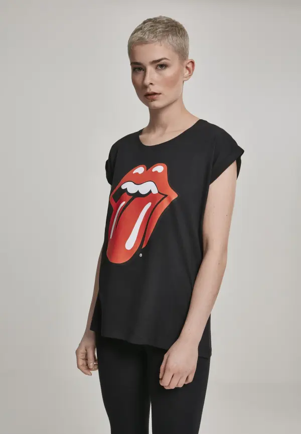 Merchcode Women's T-shirt Rolling Stones Tongue black