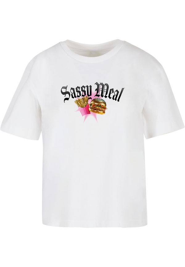 Mister Tee Women's T-shirt Sassy Meal white