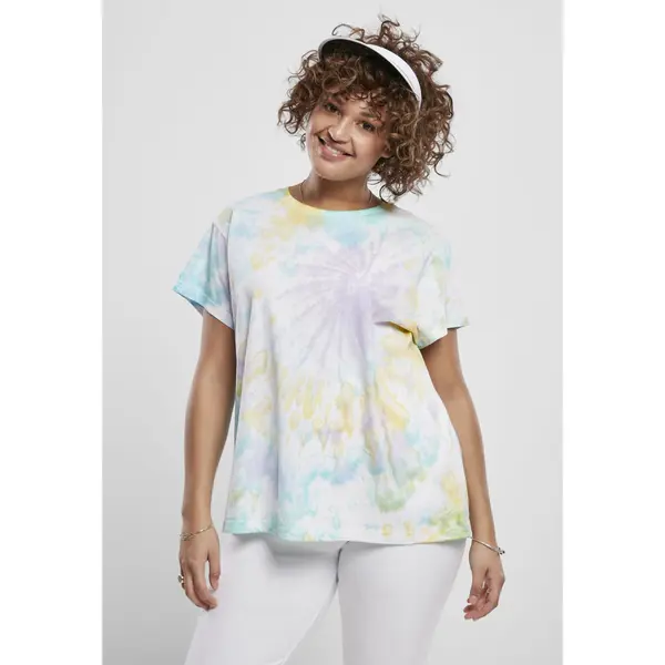 Urban Classics Women's T-shirt Tie Dye Boyfriend Tee pastel