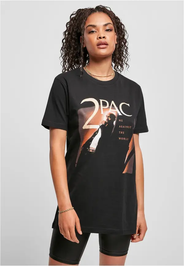 Merchcode Women's T-shirt Tupac Me Against The World Cover Tee black