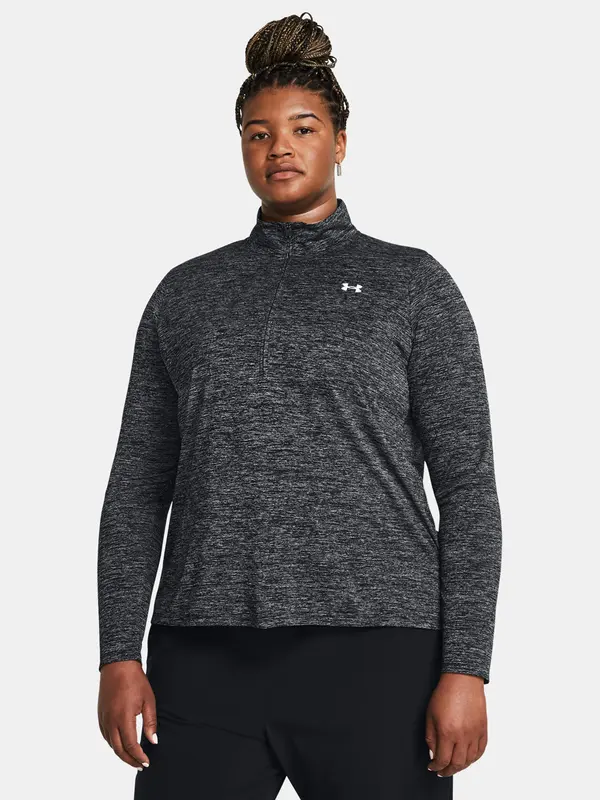 Under Armour Women's T-shirt Under Armour Tech 1/2 Zip - Twist&-BLK - Women's