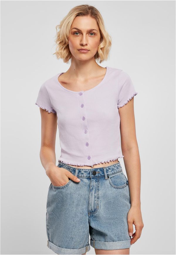 UC Ladies Women's T-shirt with button fastening in lilac