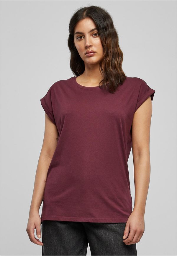 Urban Classics Women's T-shirt with extended shoulder cherry