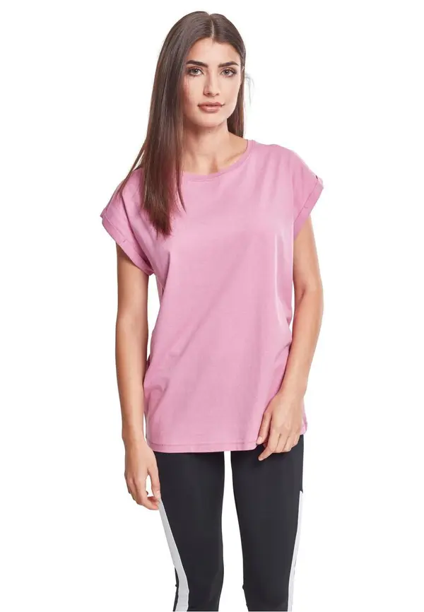 Urban Classics Women's T-shirt with extended shoulder coolpink
