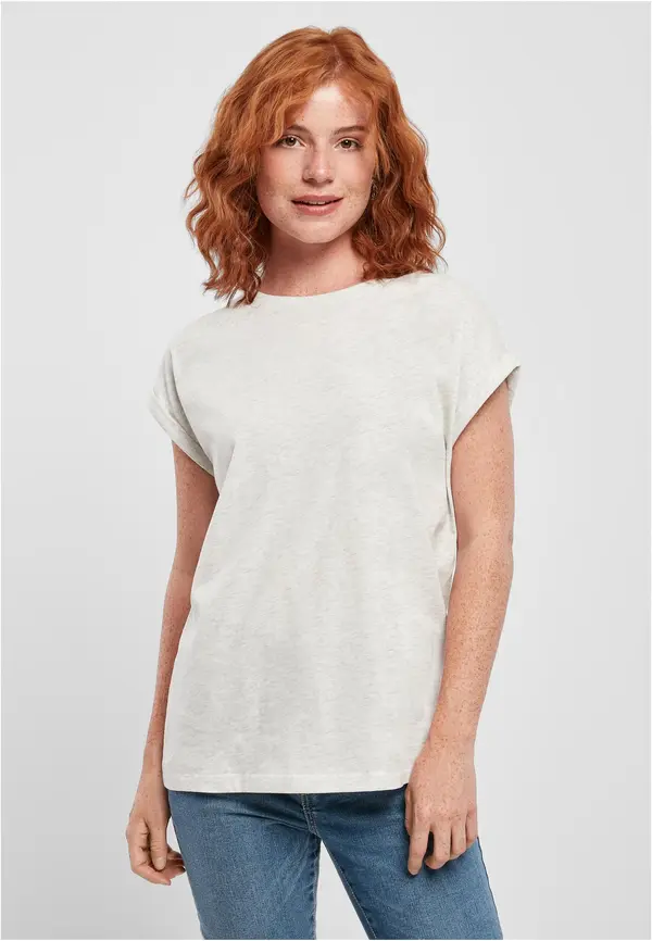 Urban Classics Women's T-shirt with extended shoulder light gray