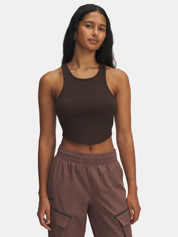Under Armour Women's tank top Under Armour UA Rival Rib Tank-BRN - Women's