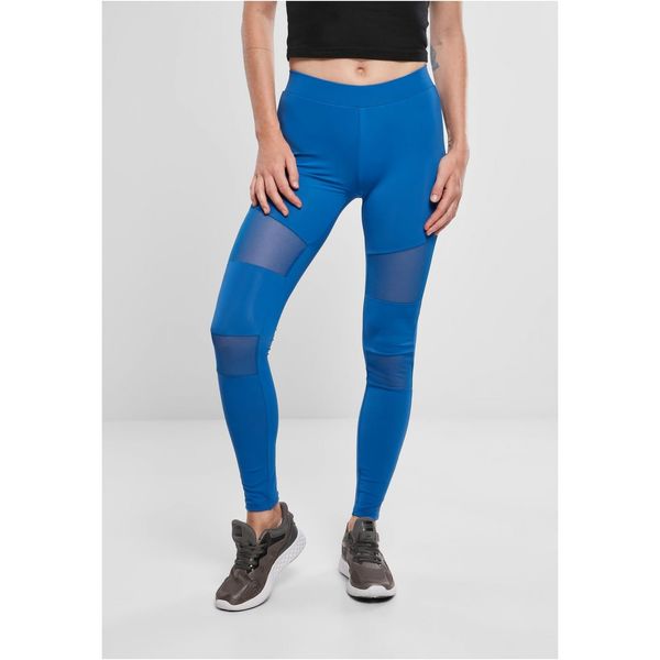 Urban Classics Women's Tech Mesh Leggings in a sporty blue color