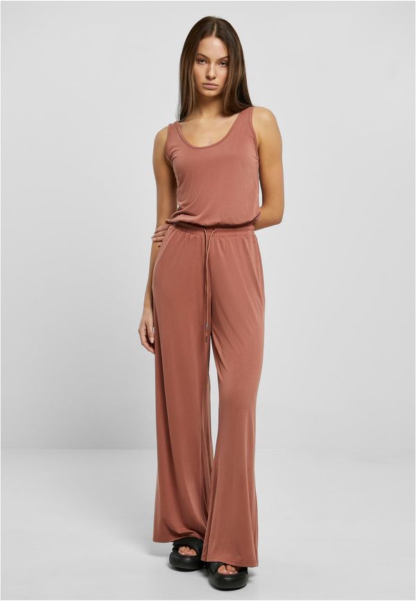 Urban Classics Women's terracotta modal long-sleeved jumpsuit