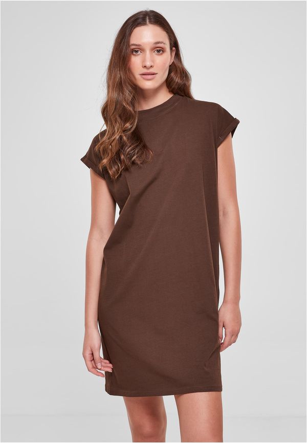 UC Ladies Women's tortoise dress with extended shoulder brown