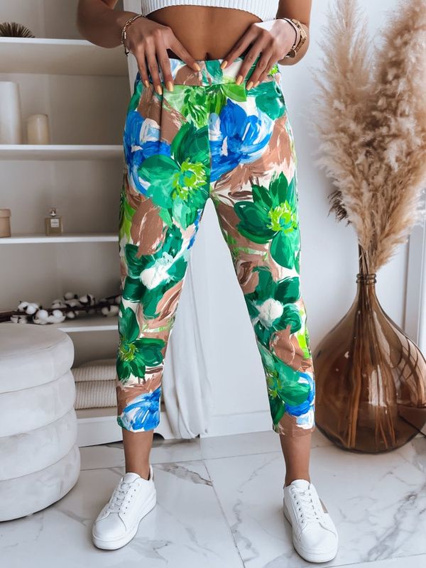 DStreet Women's trousers FLOWER GARDEN green Dstreet