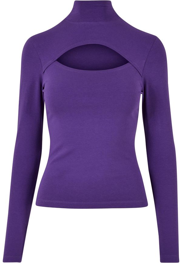 Urban Classics Women's turtleneck with neckline and long sleeves - purple