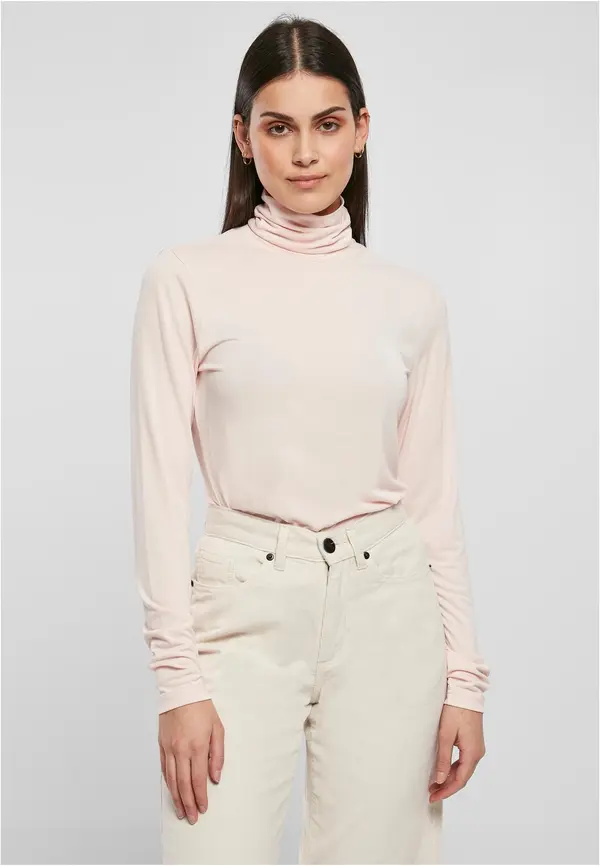 Urban Classics Women's UC Modal Turtleneck - Pink