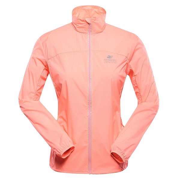 ALPINE PRO Women's ultralight jacket with dwr finish ALPINE PRO SPINA neon salmon