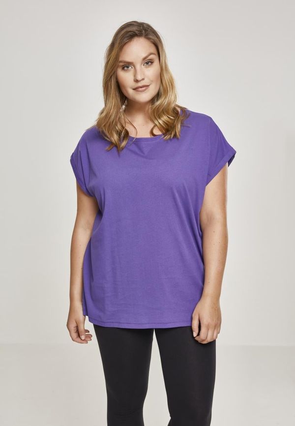 Urban Classics Women's ultraviolet T-shirt with extended shoulder