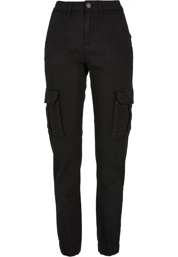Urban Classics Women's utility trousers made of cotton twill black