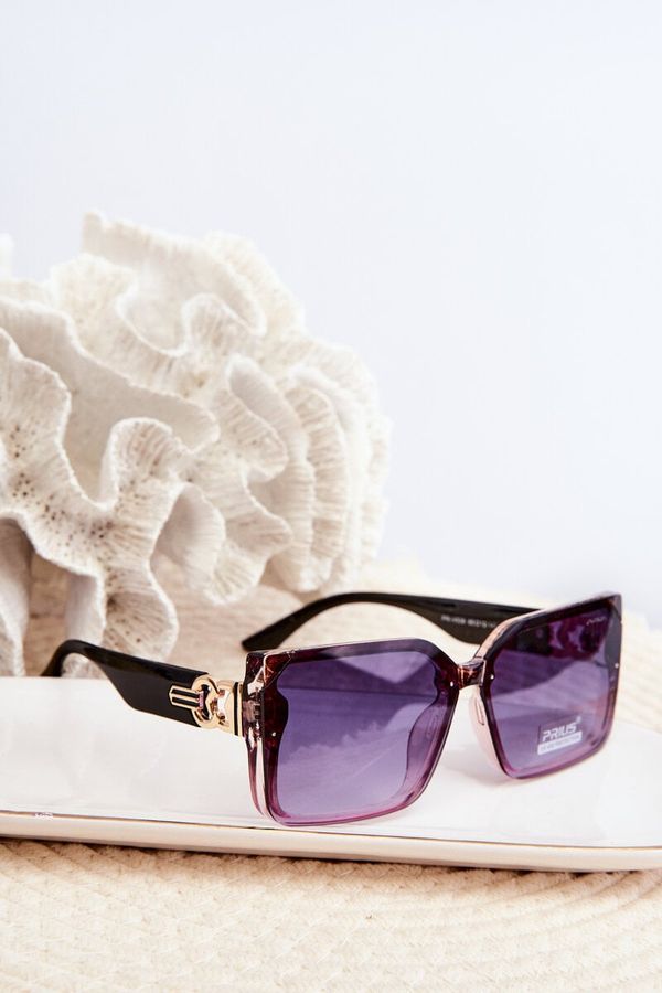 Kesi Women's UV400 Square Sunglasses - Brown-Pink