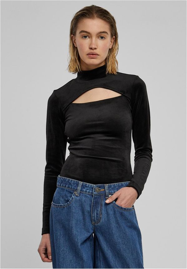 Urban Classics Women's velvet turtleneck in black