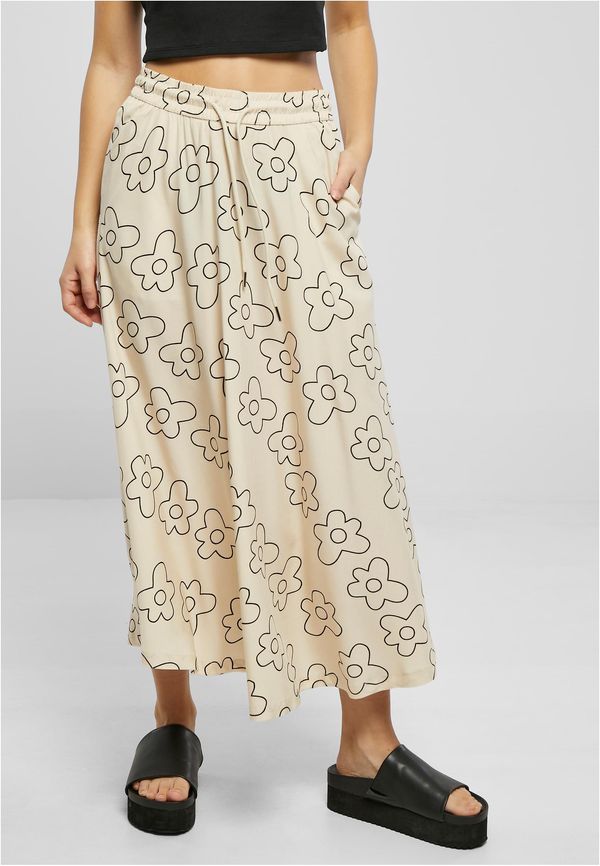 UC Ladies Women's viscose midi skirt made of soft seagrass flower