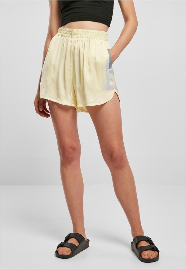 UC Ladies Women's Viscose Satin Resort Shorts - Soft Yellow