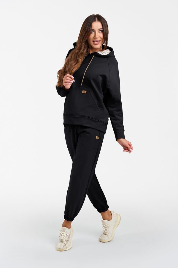 Italian Fashion Women's Viva Long Sleeve Sweatshirt - Black