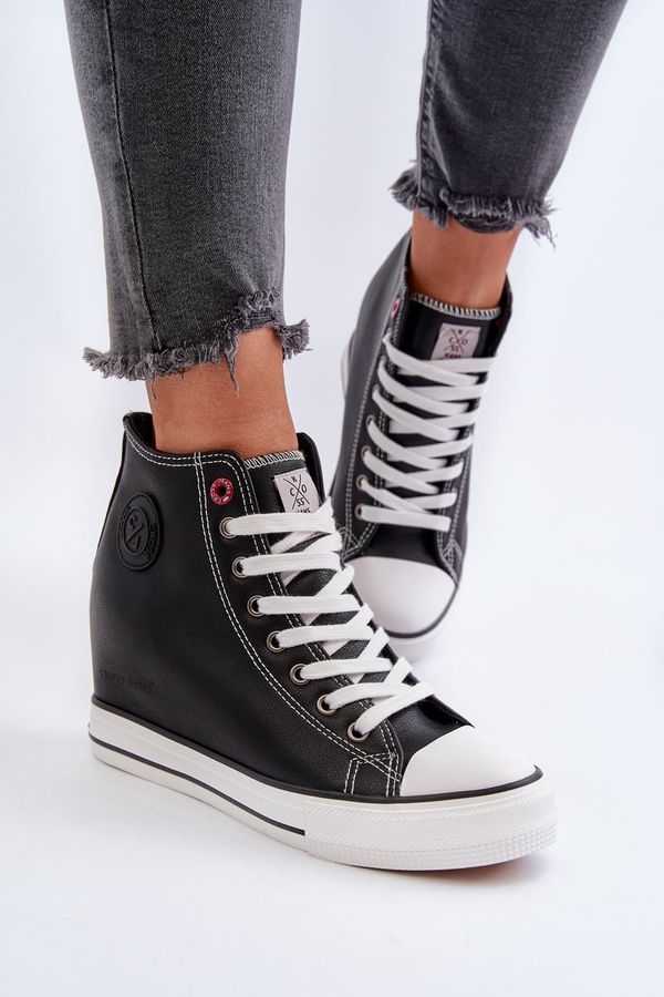 Cross Jeans Women's Wedge Sneakers Cross Jeans Black