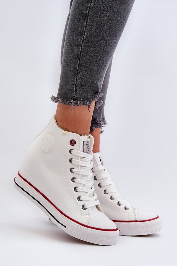 Cross Jeans Women's Wedge Sneakers Cross Jeans White