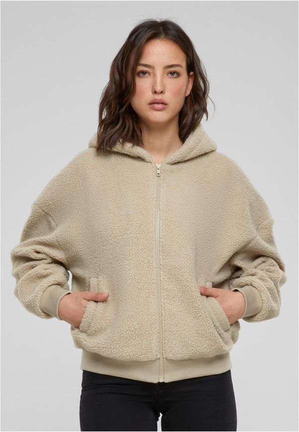 Urban Classics Women's Wet Sand Hooded Sherpa Zip Oversized