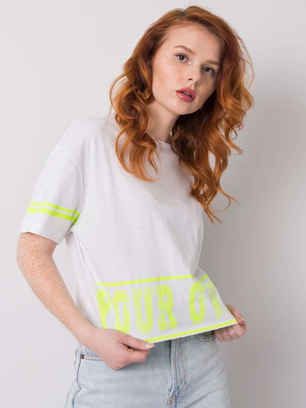 Fashionhunters Women's white T-shirt with print