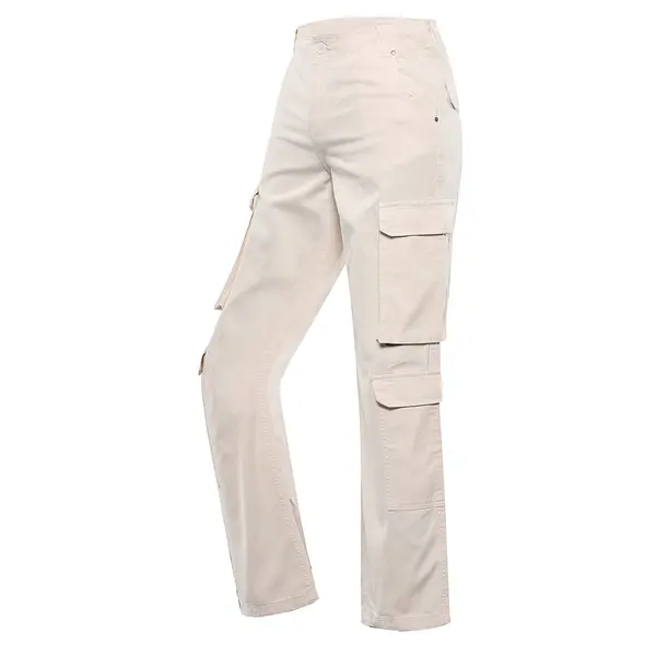 NAX Women's wide pocket pants nax NAX SERDA pastel parchment
