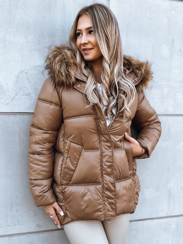 DStreet Women's winter jacket WESTEROS, camel, Dstreet