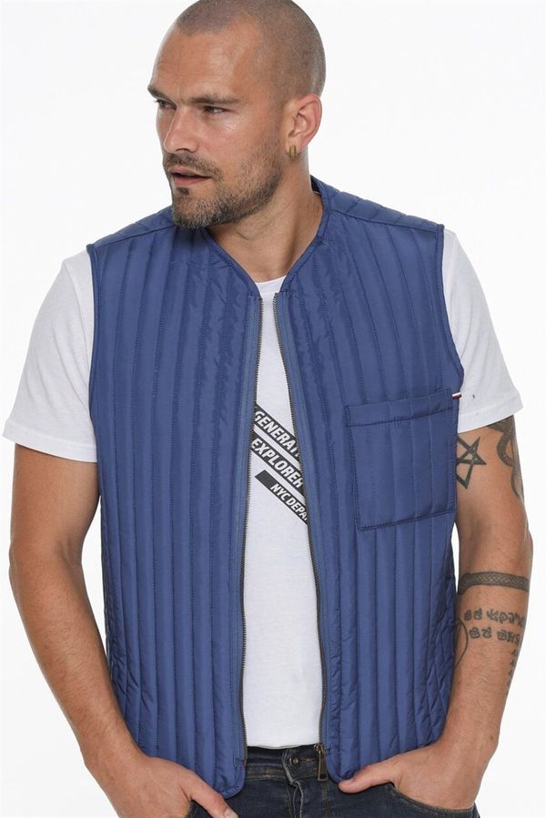 dewberry Y8611 DEWBERRY MEN'S VEST-BLUE