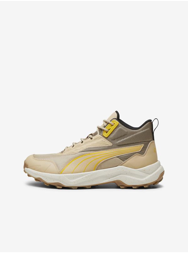 Puma Yellow-Beige Mens Running Ankle Boots Puma Obstruct - Men