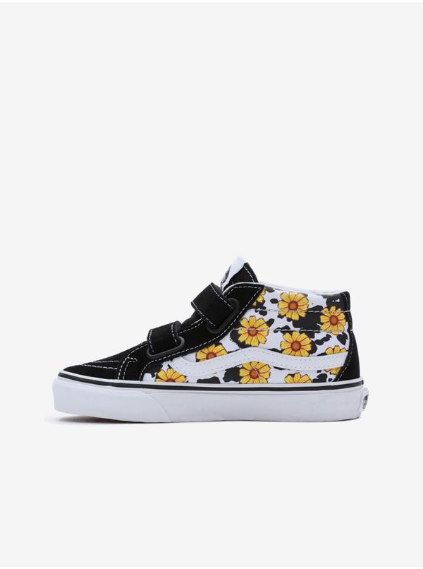 Vans Yellow-black girls' ankle sneakers with suede details VANS SK8 - Girls