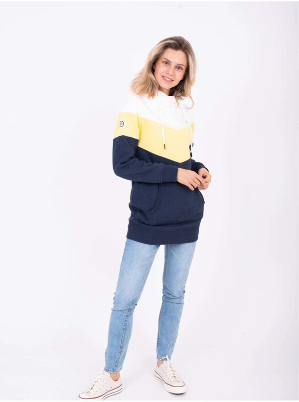 Brakeburn Yellow-Blue Womens Stretch Hoodie Brakeburn - Women