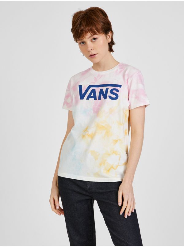 Vans Yellow-cream women's patterned T-shirt VANS - Women