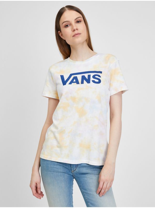 Vans Yellow-cream women's patterned T-shirt VANS - Women