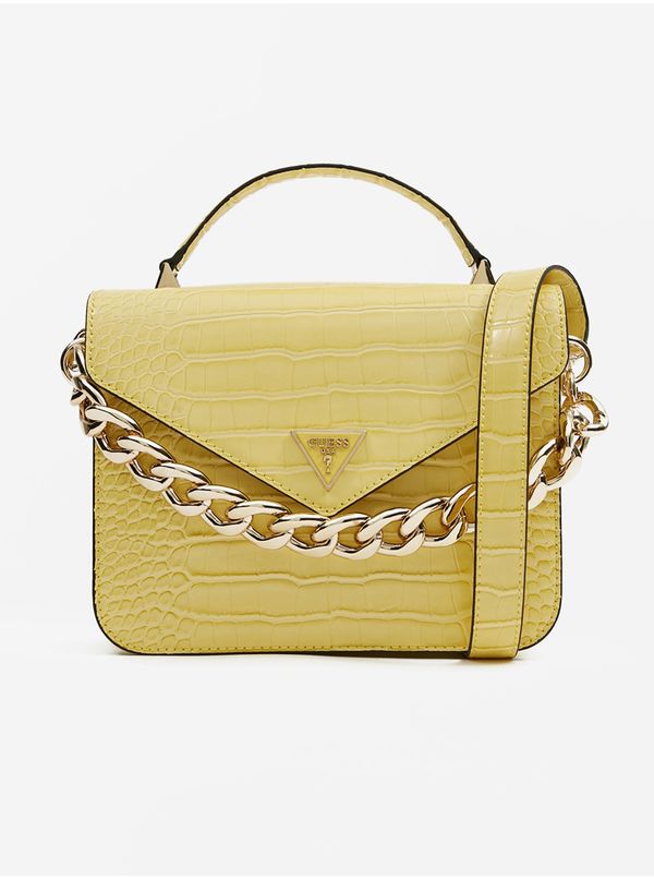 Guess Yellow Ladies Handbag Guess Retour - Ladies