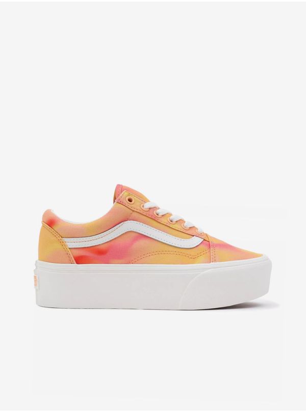 Vans Yellow-orange women's sneakers on the VANS UA Old Skool Stackform platform