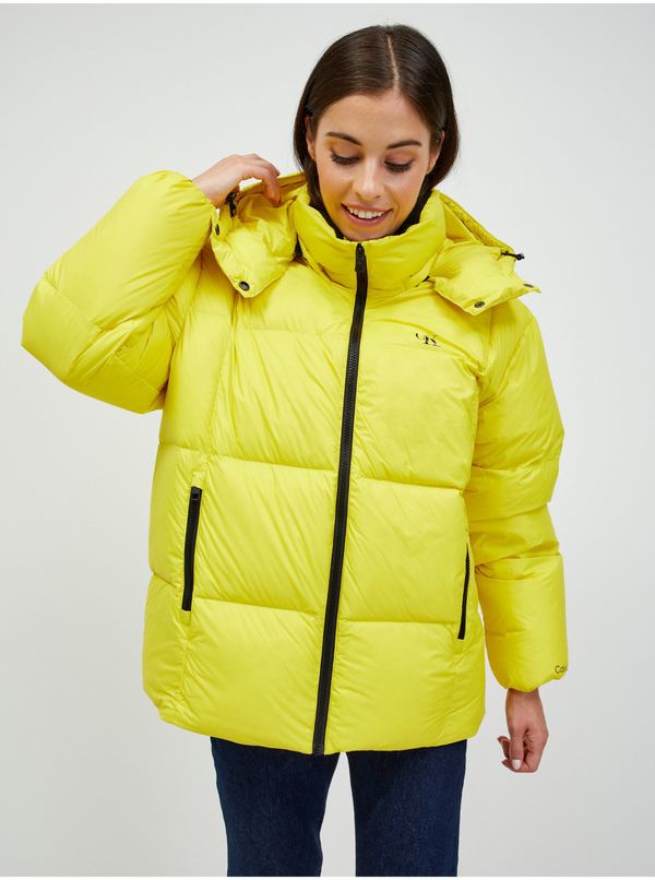 Calvin Klein Yellow Womens Oversize Down Jacket Calvin Klein Jeans - Women