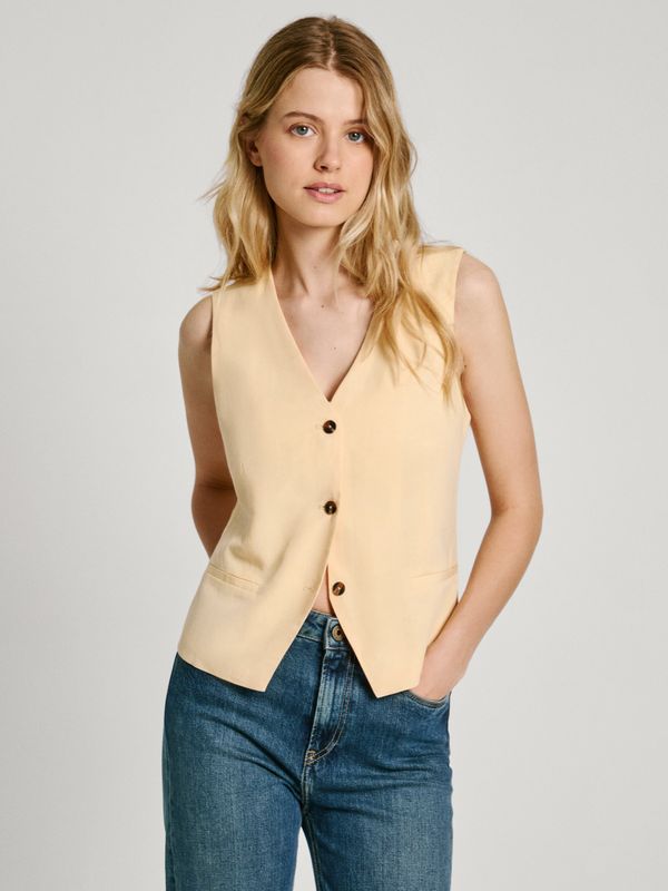 Pepe Jeans Yellow women's vest Pepe Jeans