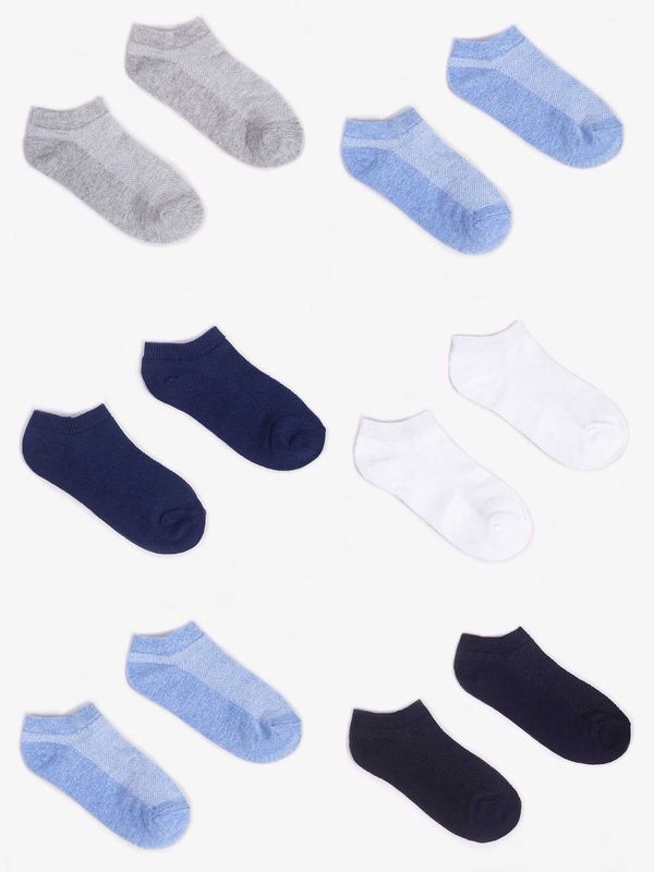 Yoclub Yoclub Kids's Boys' Ankle Thin Cotton Socks Basic Plain Colours 6-Pack SKS-0027C-0000-003