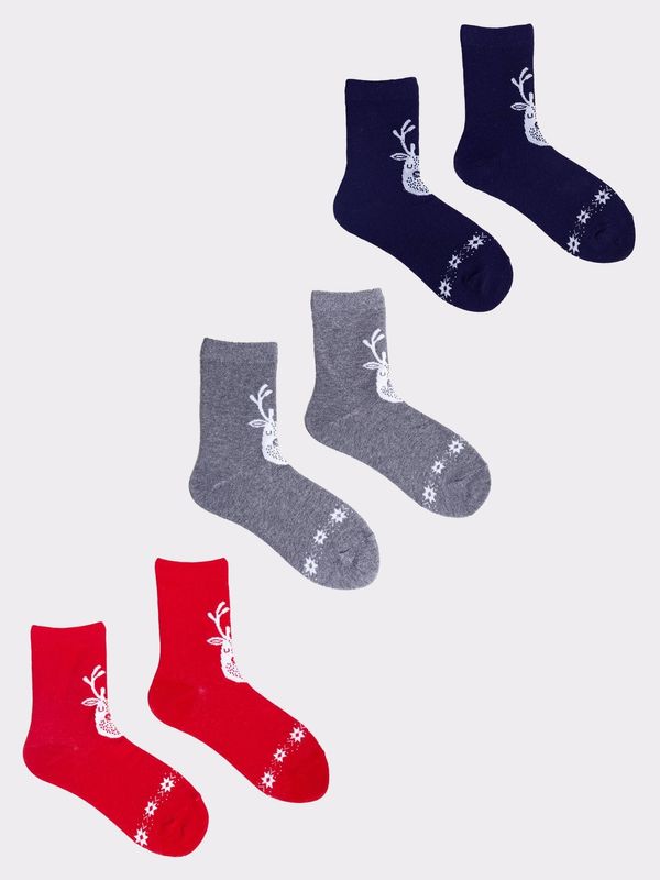 Yoclub Yoclub Kids's Christmas Socks 3-Pack SKA-X048U-AA00