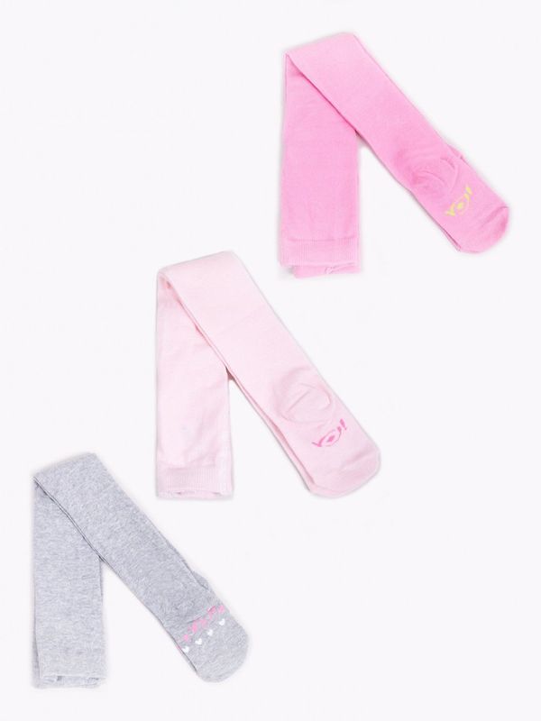 Yoclub Yoclub Kids's Girls' Cotton 3Pack Tights RAB-0003G-AA00-0011