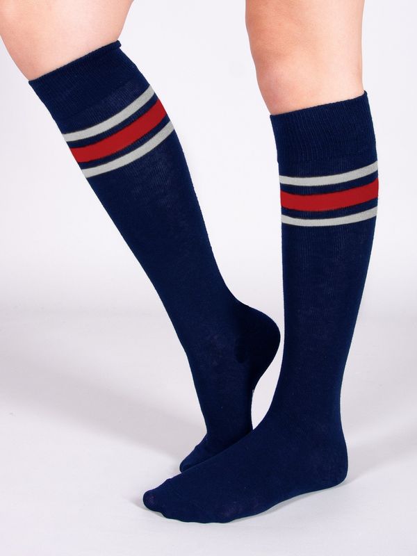 Yoclub Yoclub Kids's Girl's Cotton Knee-high Socks SKA-0048G-AA00-003 Navy Blue