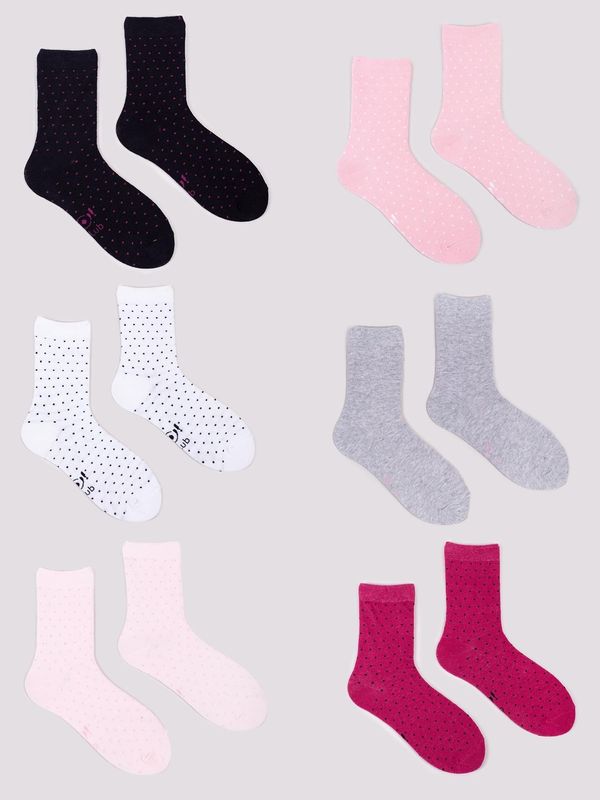 Yoclub Yoclub Kids's Girls' Socks 6-Pack SKA-0128G-AA00