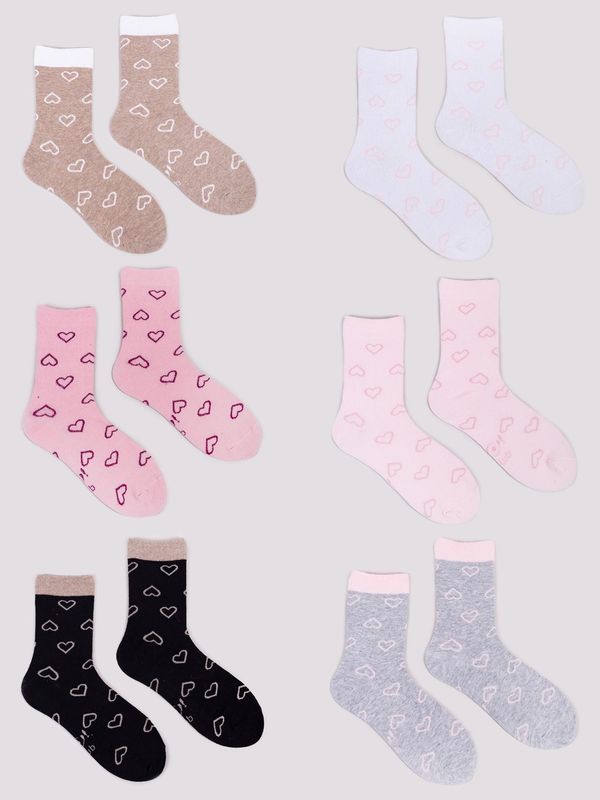 Yoclub Yoclub Kids's Girls' Socks 6-Pack SKA-0129G-AA00