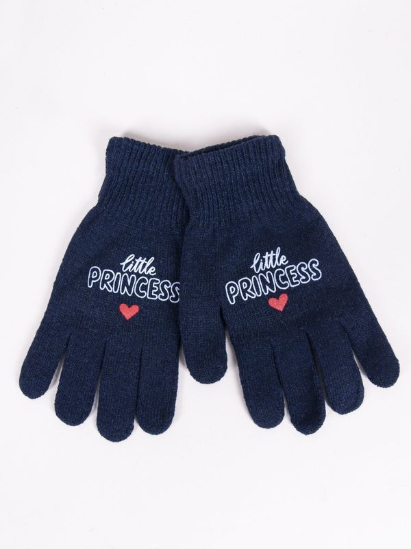 Yoclub Yoclub Kids's Gloves RED-0119G-AA5A-001 Navy Blue