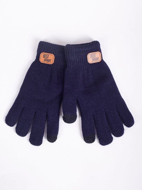 Yoclub Yoclub Kids's Gloves RED-0211C-AA50-002 Navy Blue